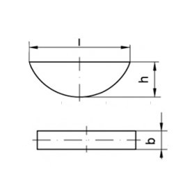 Pero Woodruffovo DIN 6888 2,5x3,7 - N2 - 2