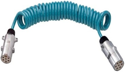 Kabel spirála 24V 4,5m 2x7P zástrčka hliníková (1k+6d bílá) JAEGER - N2
