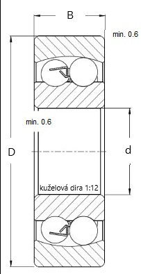 ZKL 2315 K naklápěcí kuličkové ložisko - N2 - 2