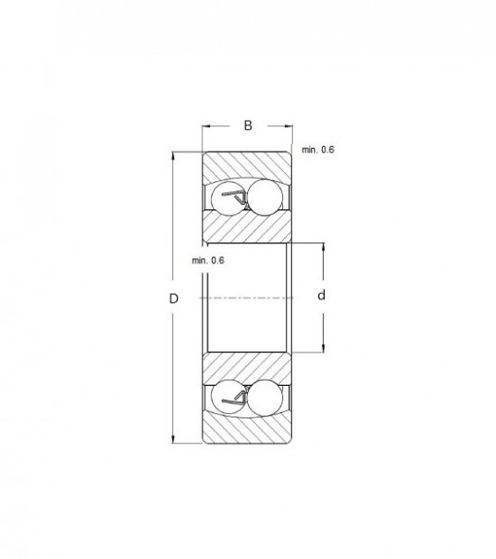 ZKL 2216 naklápěcí kuličkové ložisko - N2 - 2