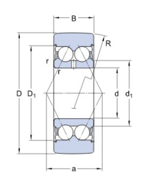 SKF 305801 C-2Z ložisková kladka - N2 - 2