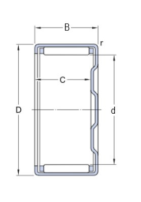 SKF BK 0306 TN jehlové ložisko - N2 - 2