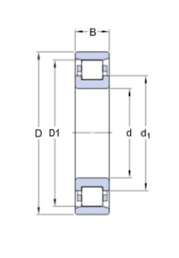 SKF N 311 ECP válečkové ložisko - N2 - 2