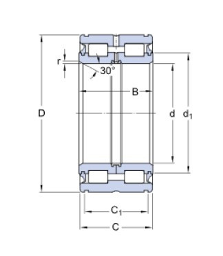 SKF NNF 5016 ADB-2LSV válečkové ložisko - N2 - 2