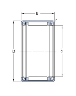 SKF HK 3516.2RS jehlové ložisko s lisovaným pouzdrem - N2 - 2