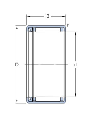 SKF HK 3518 RS jehlové ložisko s lisovaným pouzdrem - N2 - 2