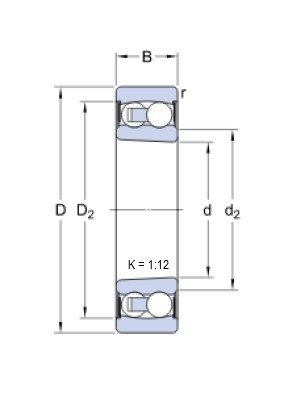 SKF 2213 E-2RS1KTN9 naklápěcí kuličkové ložisko - N2 - 2
