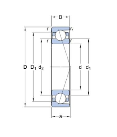 SKF 7216 ACDGA/P4A ložisko - N2