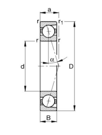 FAG B7004-C-T-P4S-UL vřetenové ložisko - N2 - 2