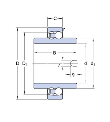 SKF 11208 TN9 naklápěcí kuličkové ložisko - N2 - 2