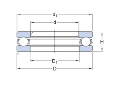 SKF 51102 axiální kuličkové ložisko - N2 - 2