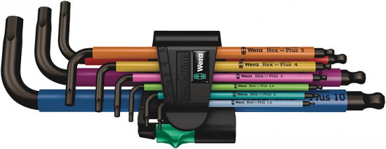 Sada klíčů imbus 950 SPLK/9 SM Multicolour (9 ks), WERA, 022089 - N2