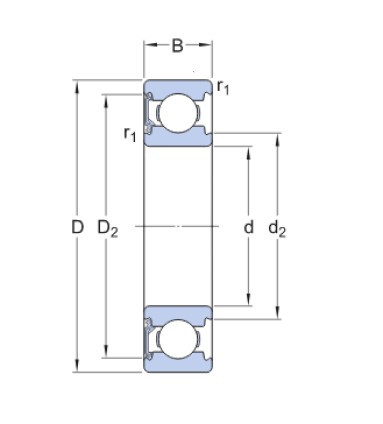 SKF 6205 RSH/C3 kuličkové ložisko - N2 - 2