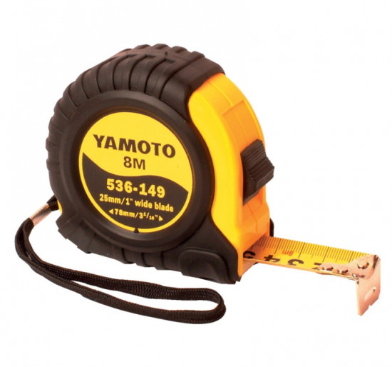 Metr svinovací 8m x 25mm Dynamic Grip 536-149, Yamoto YMT5361490K - N2