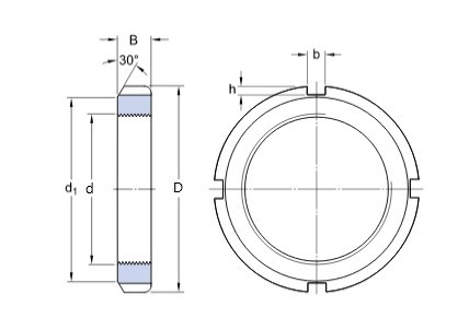 SKF KM 29 pojistná matice - N2 - 2