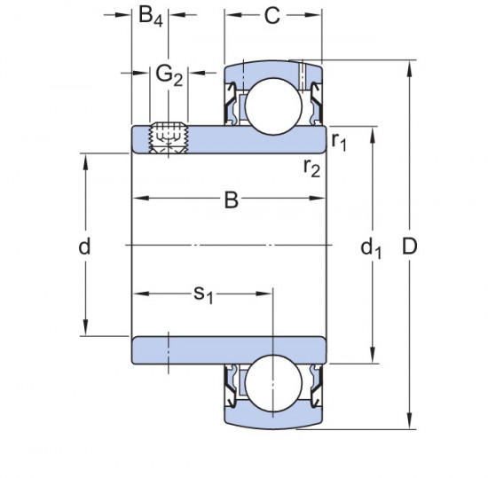 SKF YAT 206 upínací ložisko - N2 - 2