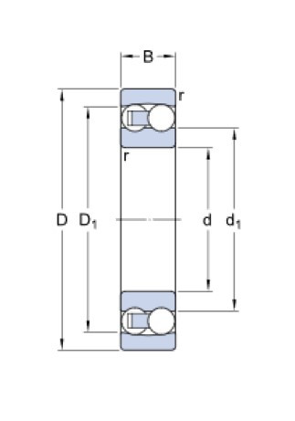 SKF 2305 M/VQ335 naklápěcí kuličkové ložisko - N2 - 2