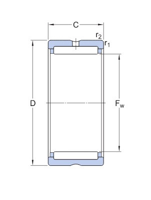 SKF RNA 4903 jehlové ložisko bez vnitřního kroužku - N2 - 2