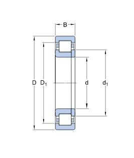 KINEX NUP 209 E válečkové ložisko - N2 - 2