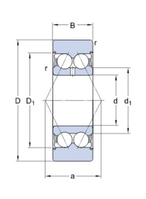 SKF 305803 C-2Z ložisková kladka - N2 - 4