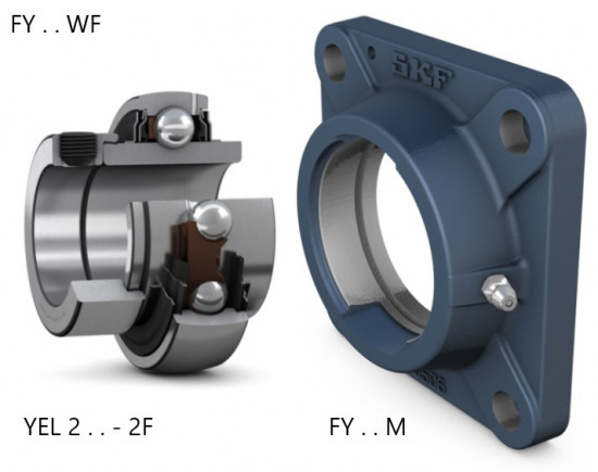 SKF FY 40 WF přírubová ložisková jednotka - N2 - 2