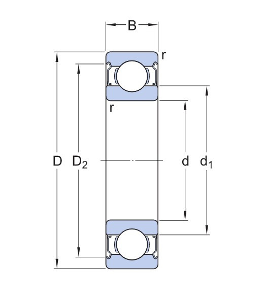 SKF 6200-2Z/C3 kuličkové ložisko - N2 - 2