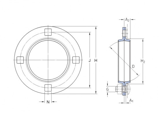 SKF PF 90 kulaté plechové ložiskové těleso - N2 - 2