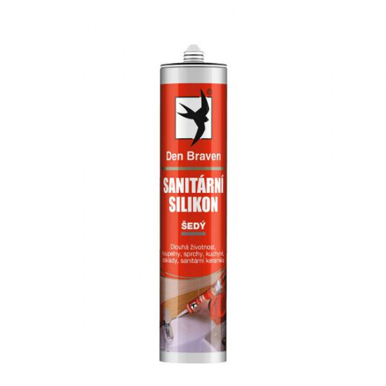 Debbex Sanitární silikon - 280 ml šedá, kartuše - N2