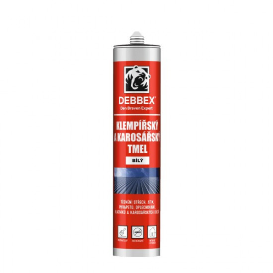 Debbex Klempířský a karosářský tmel - 280 ml bílá, kartuše - N2