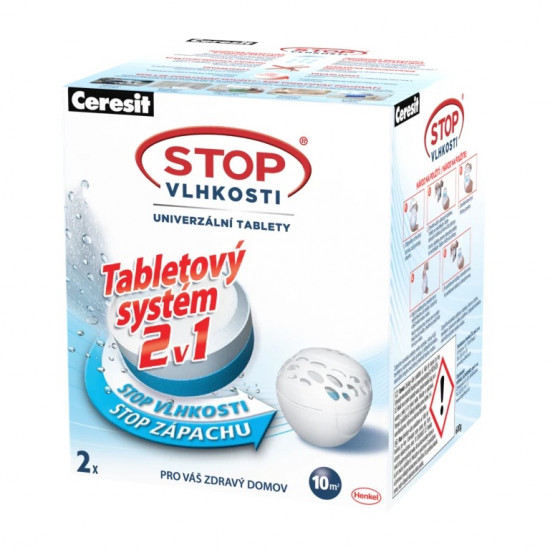 Ceresit Stop Vlhkosti PEARL náhradní tablety 3v1 2x300 g neutrální - N2