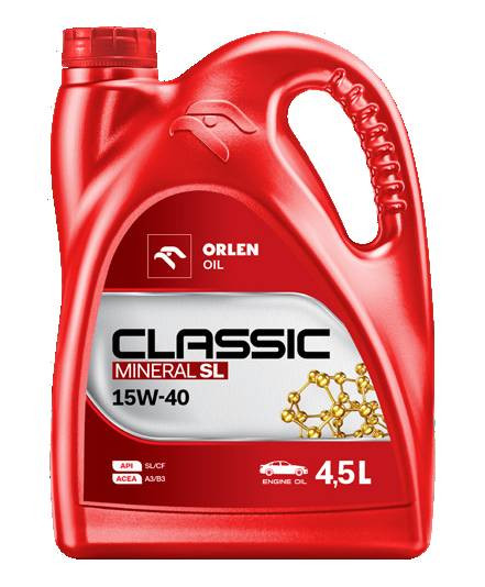 Orlen Classic Mineral SL 15W-40 - 4,5 L motorový olej - N2