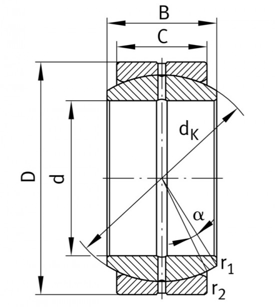MTM GE 17ES kloubové ložisko ocel/ocel - N2 - 2