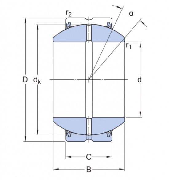 SKF GEH 20 ES-2RS kloubové ložisko ocel/ocel - N2 - 2