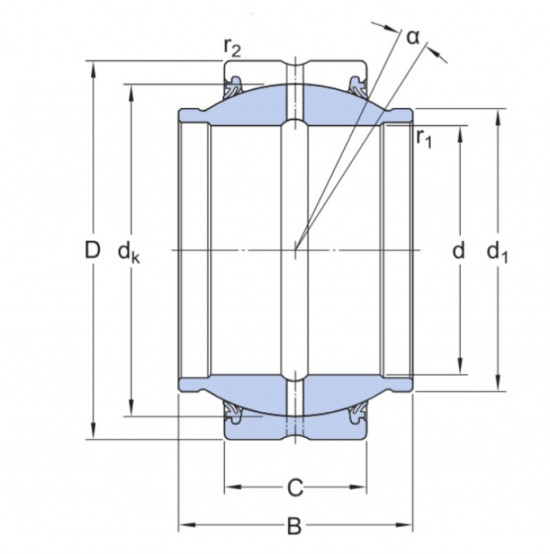 SKF GEM 45 ES-2RS (GE 45-HO-2RS) kloubové ložisko ocel/ocel - N2 - 2