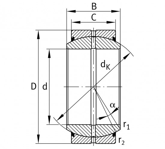 ZVL GE 50E-2RS kloubové ložisko ocel/ocel - N2 - 2
