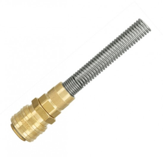 Rychlospojka DN7,2 pro hadici 9x12 mm s ochrannou pružinou, LÜDECKE ES9TQF - N2