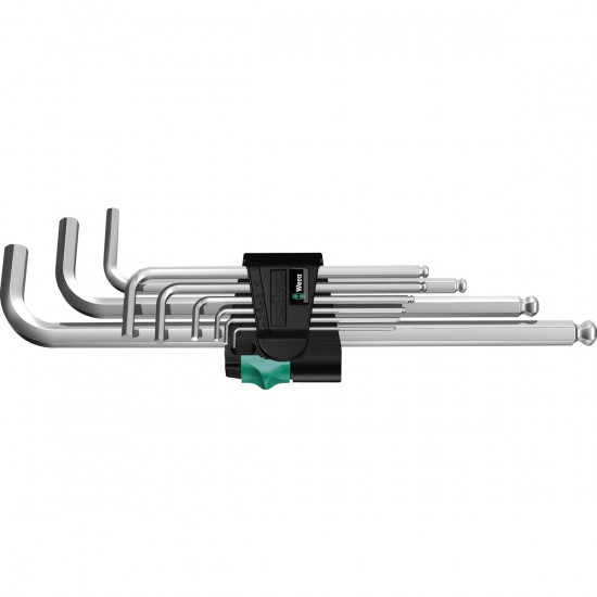 Sada klíčů imbus 950 SPLK/9 SM N chrom (9 ks), WERA, 022087 - N2 - 2