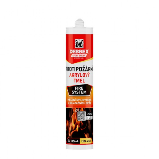 Debbex Akrylový protipožární tmel - 280 ml bílá, kartuše - N2
