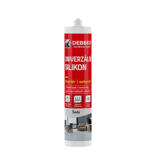 Debbex Univerzální silikon - 280 ml šedá, kartuše - N2