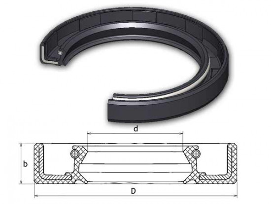 Gufero 17x35x10 NBR-WAS Dichtomatik - N2
