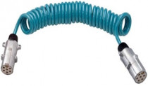 Kabel spirála 24V 4,5m 2x7P zástrčka hliníková (1k+6d bílá) JAEGER - N1