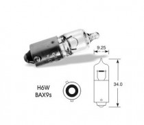 Žárovka 12V 6W BAX9s halogen (H6W), NARVA - N1