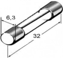 Pojistka skleněná 10A 6,3x32mm - N1