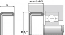 Těsnící víčko VER01 NBR 30x6 Dichtomatik - N1