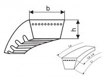 Variátorový řemen 13x6 900 Li Gates Multi-Speed - N1