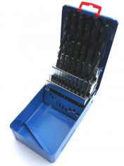 Sada vrtáků DIN 338RN HSS 1-13 mm (po 0,5mm) 25ks v plechové krabičce, STIMZET - N1