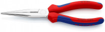 KNIPEX 26 15 200 Půlkulaté úzké ploché kleště s břity, vícesložkové návleky, chromované - N1