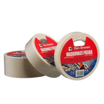 Debbex Maskovací krepová páska +80 °C - 30 mm x 50 m světle žlutá - N1