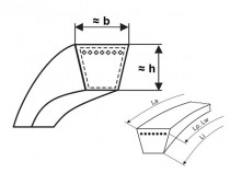 Klínový řemen 13x686 Li - A 716 Lw optibelt VB - N1