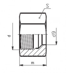 Matice převlečná M2 22L M30x2 - N1